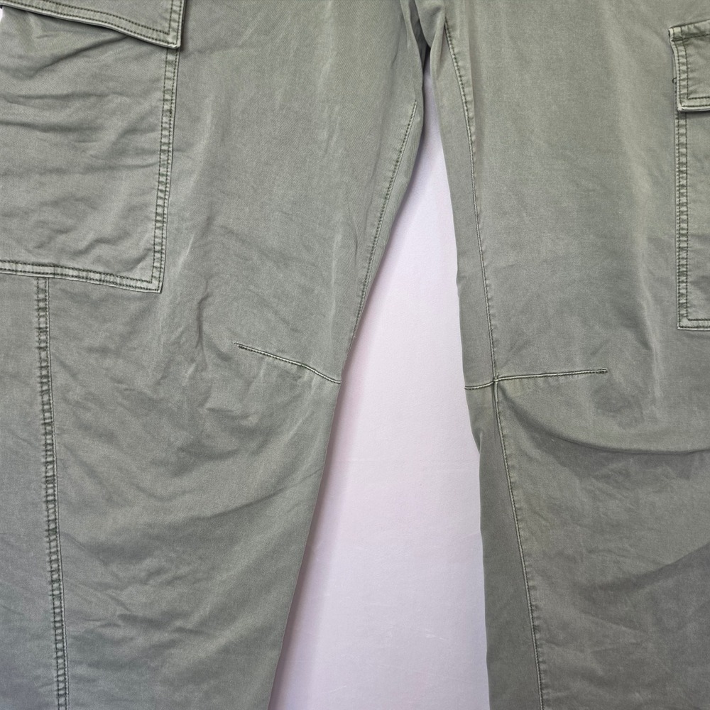Gap Barrel Cargo Pants Olive Green Khaki Size 14 High Rise Utility Gorpcore - Picture 4 of 12